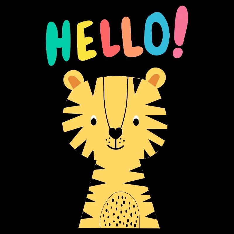 Süßer Tiger sagt Hello - Babygeschenk - Geschenk