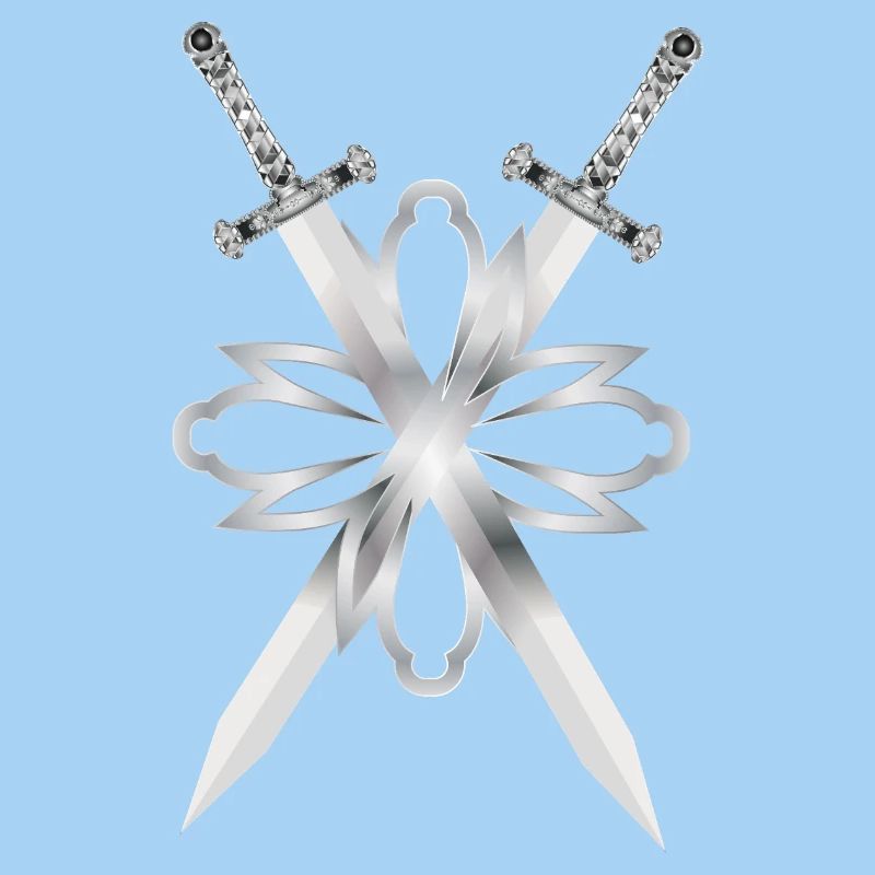 Deux épées ornées d’argent