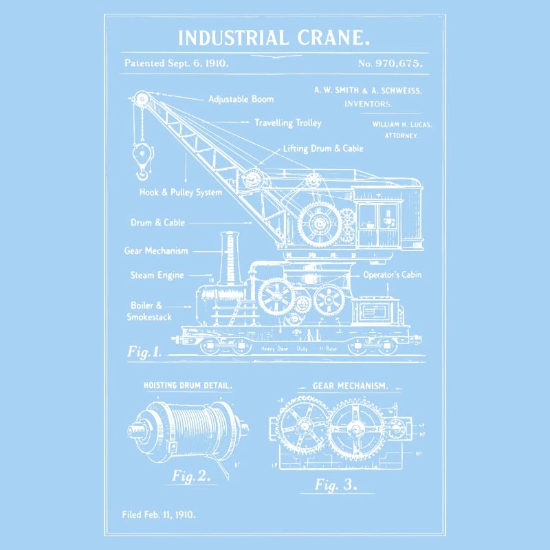 Industrielle Kran-Baupläne