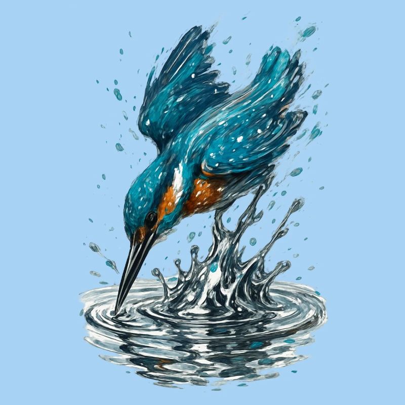 Kingfisher in action