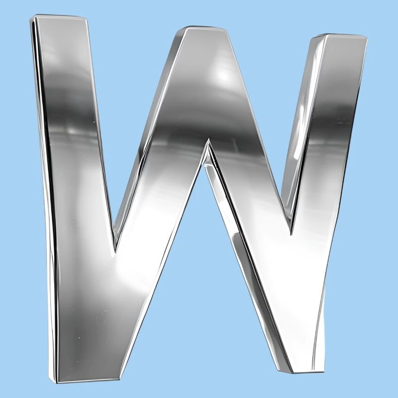 Chrome ,, W " Métallisé