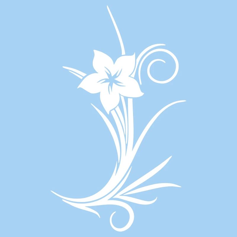 Flower circle white left