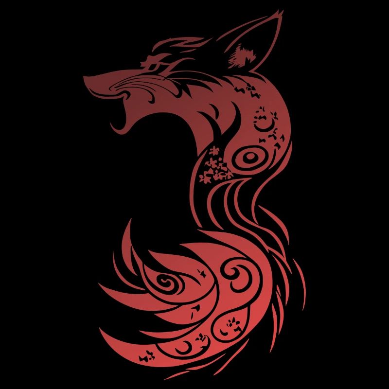 Roter Tribal Fantasy Fuchs