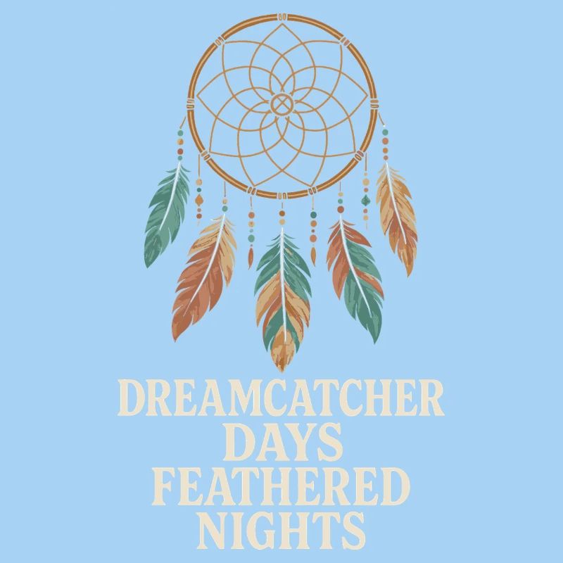 Feather And Dream Boho Festival Spiritual Pattern
