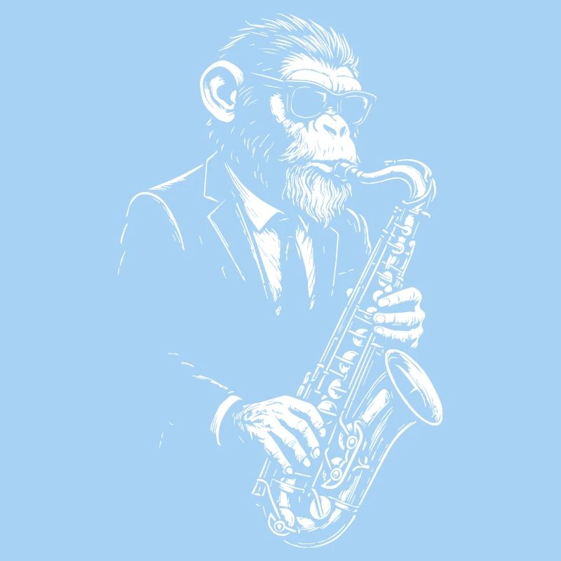 Jazz Sax Monkey in Suit