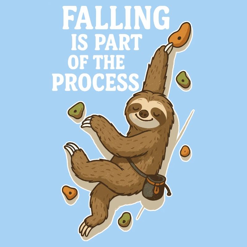 Bouldering Sloth – Falling is part of the Process