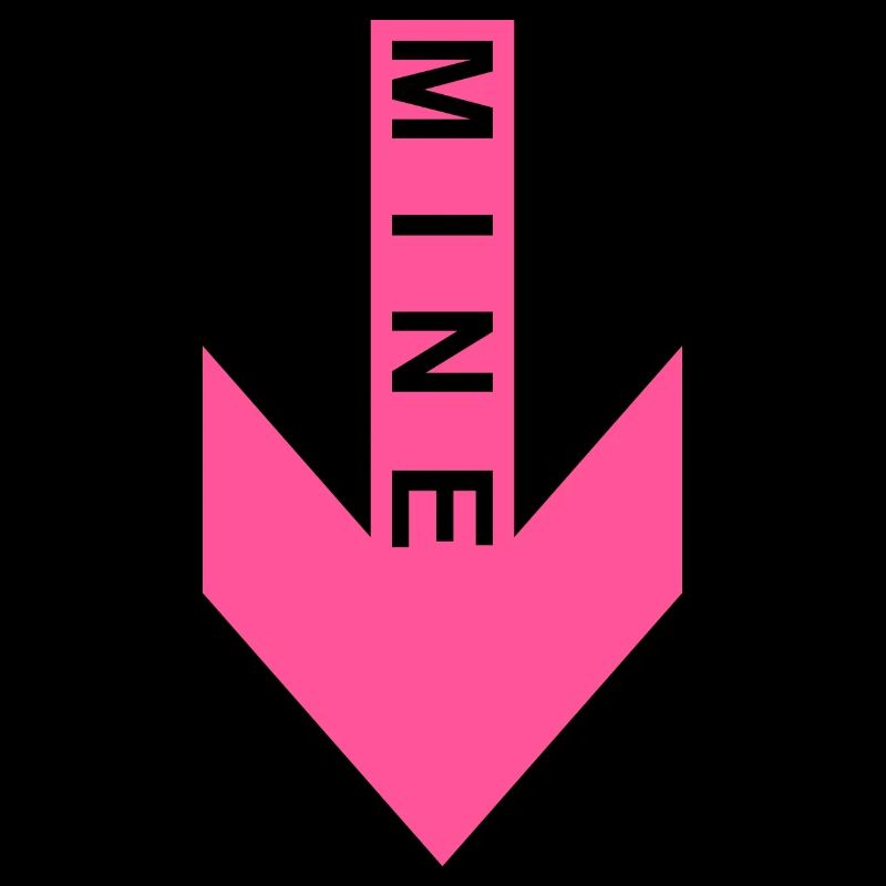 Mine flèche rose en bas