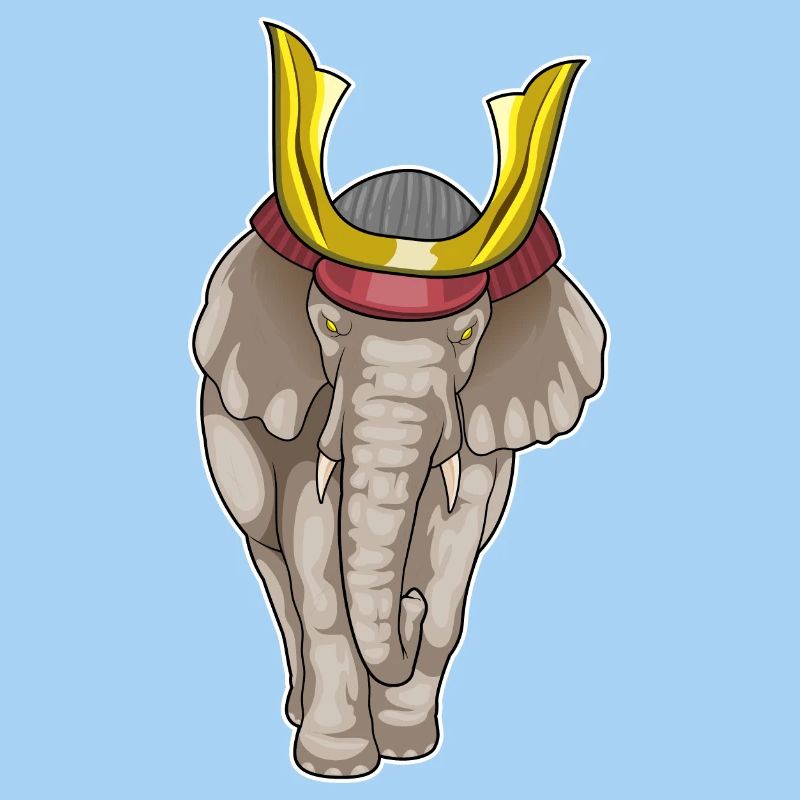 Elefant Samurai Kampfsport