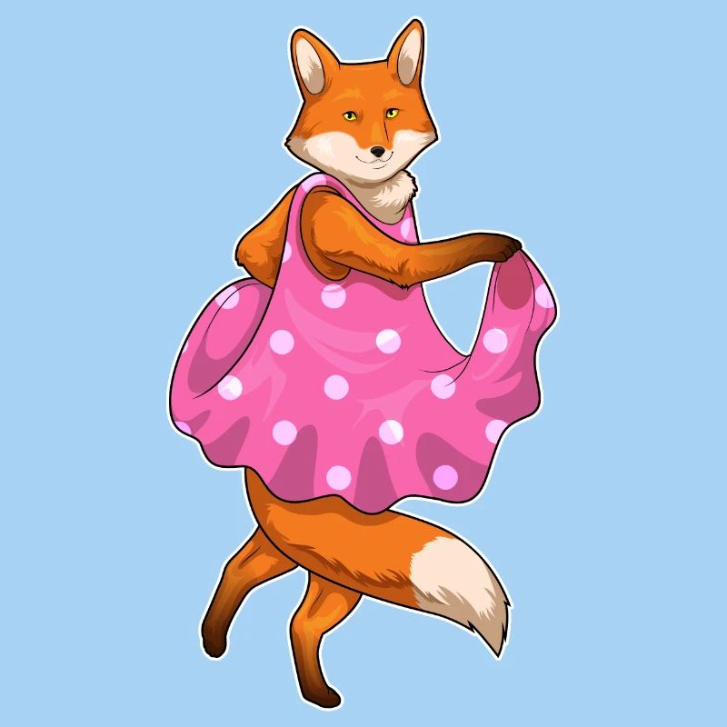 Fuchs Polka Dots Kleid