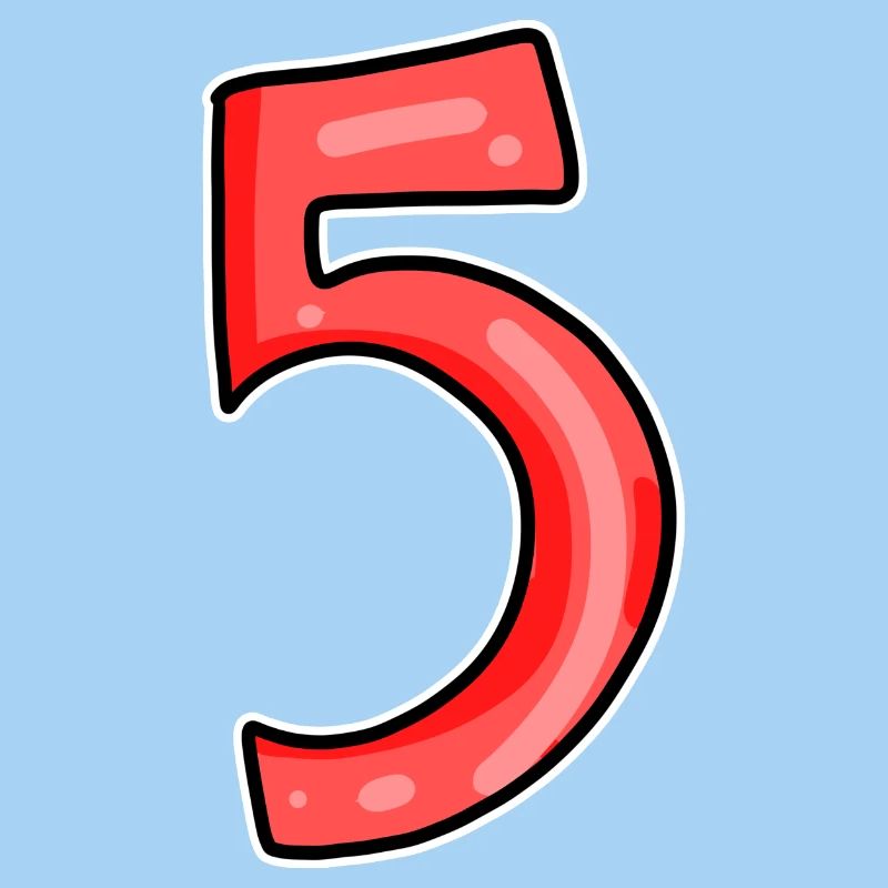 5 red