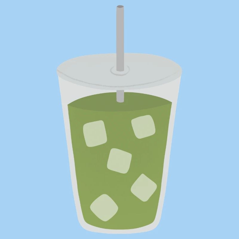 Iced Matcha Latte Beverage