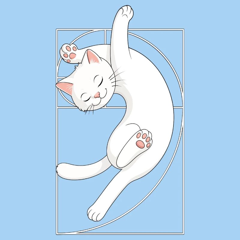 Fibonacci Spiral Cat