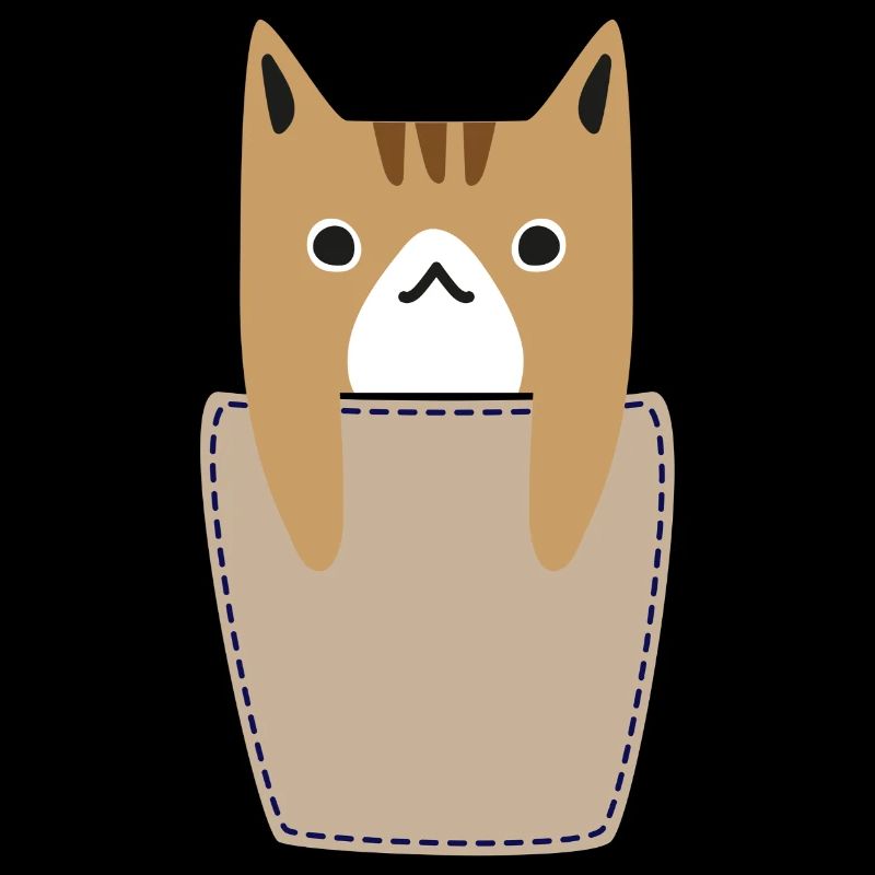 Poche poitrine avec chat