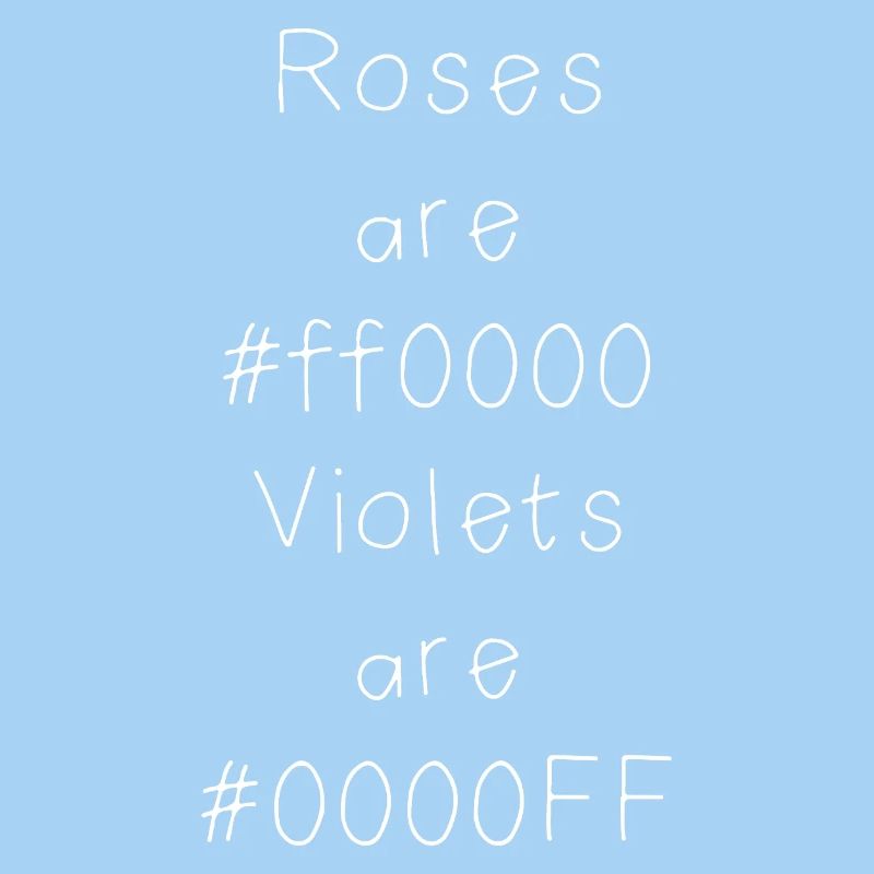 Hex color code joke for developers, coders and web...