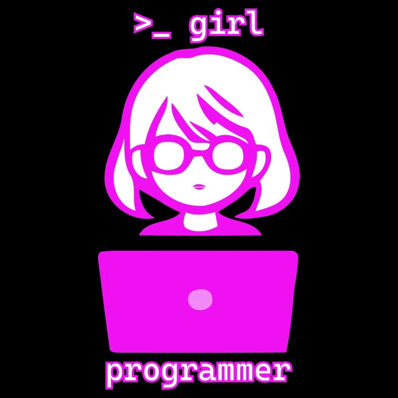 Frau mit Computer girl programmer