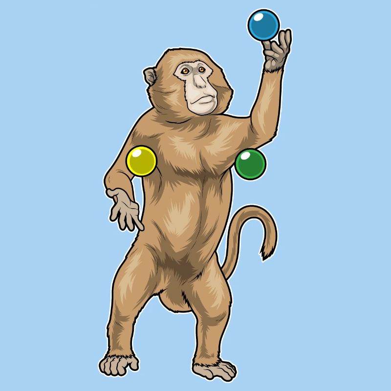Monkey juggler juggling