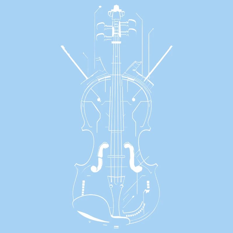 Violin Line Drawing