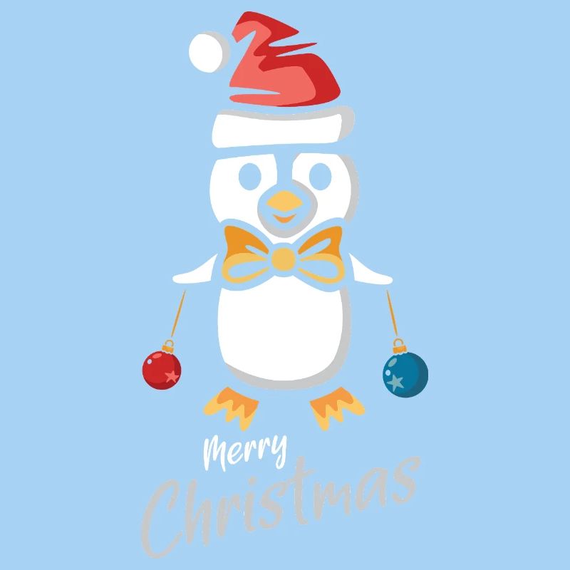 Joyeux Noël Pingouin avec chapeau de Père Noël
