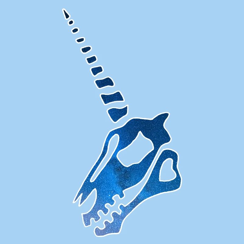 Crâne de licorne et ciel étoilé