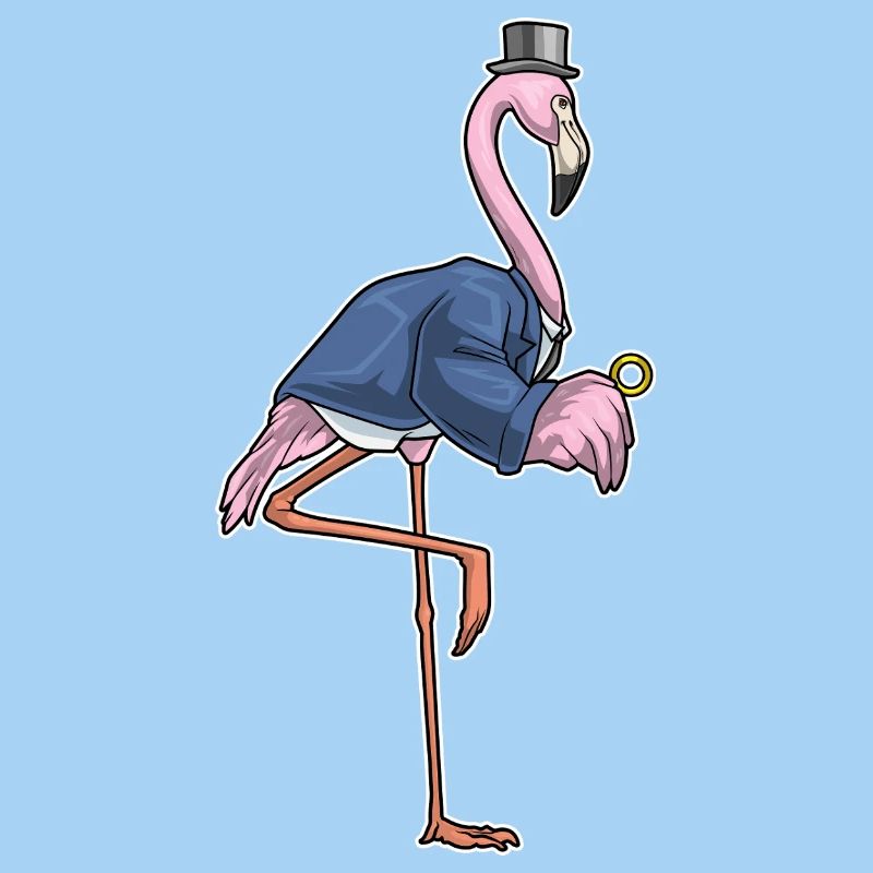 Flamingo Bräutigam Ehering Hochzeit