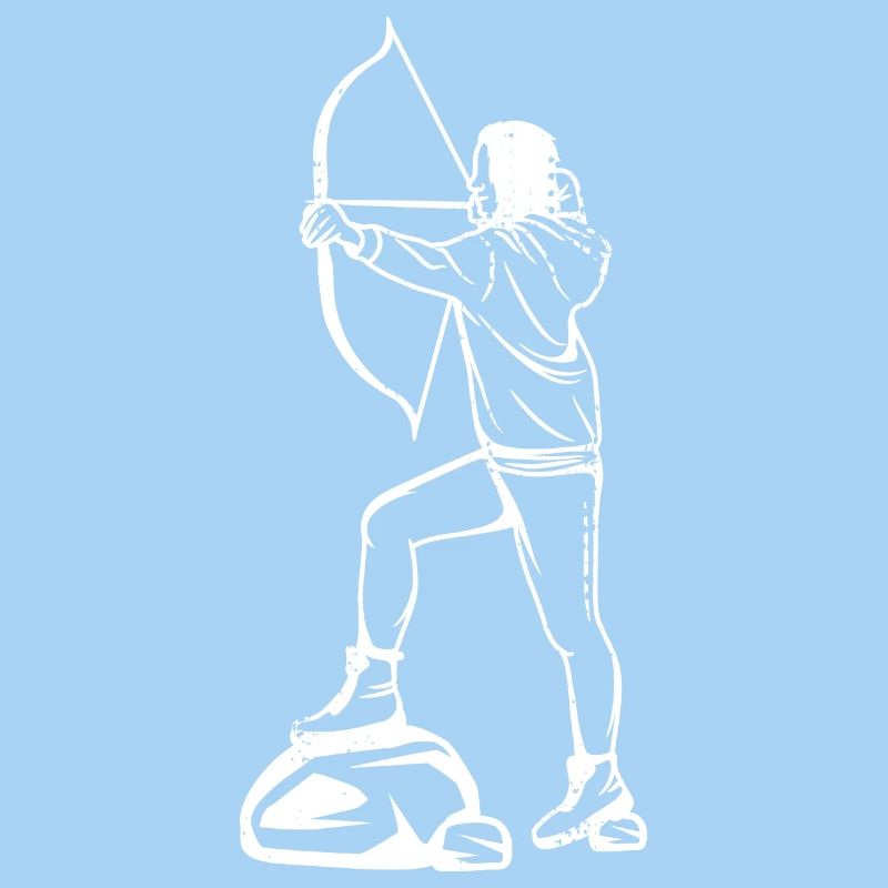 Bogenschießen Mädchen Zeichnung