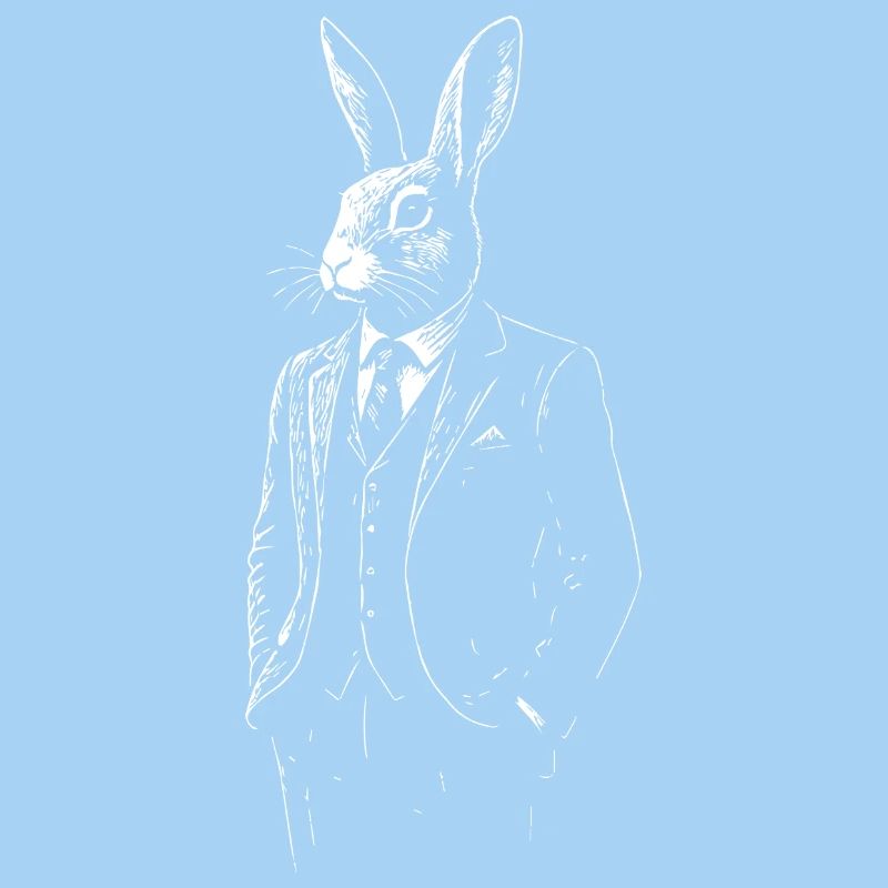 Dapper Rabbit en costume sur mesure