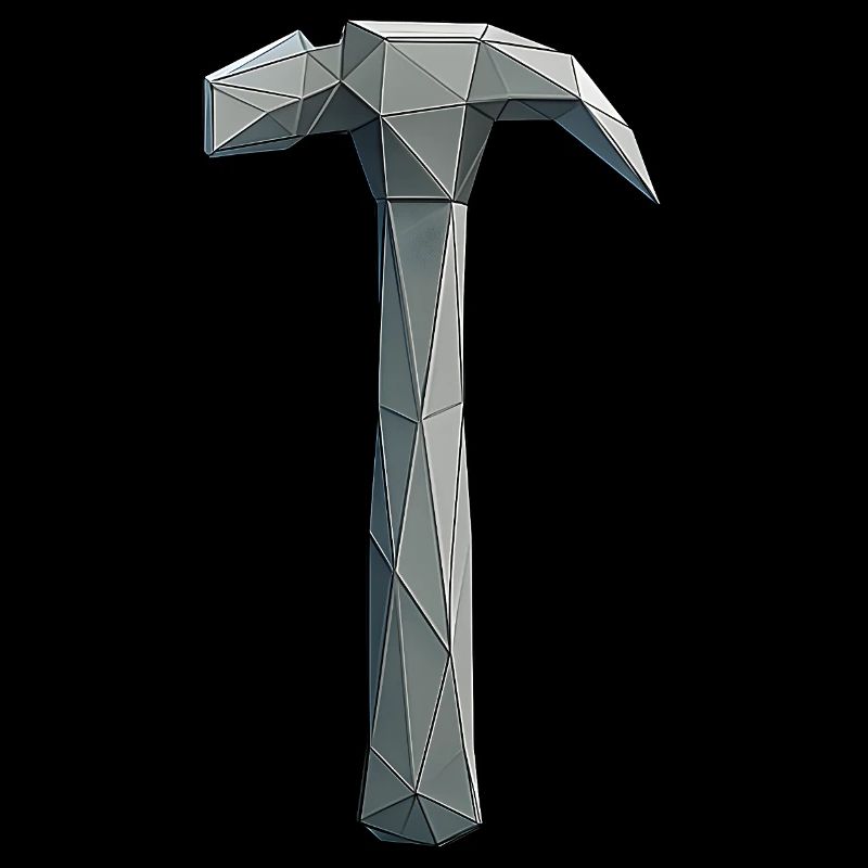 Low Poly Hammer - Handwerker Werkzeug