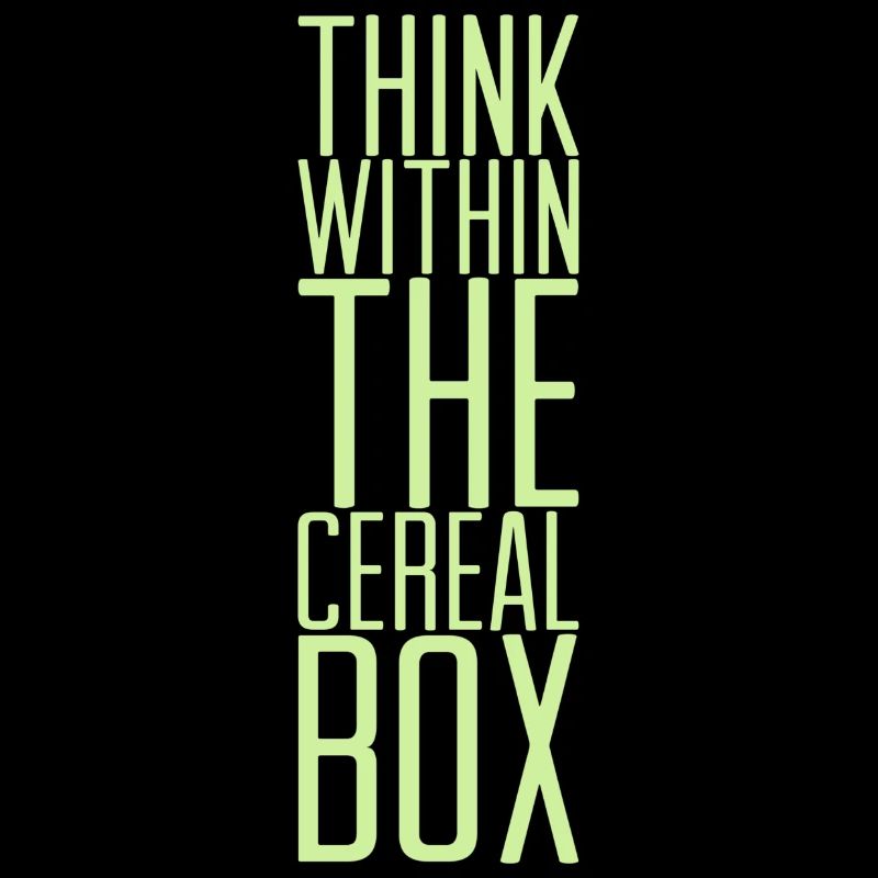 Cereal Box Geschenkidee Schriftzug lustig witzig