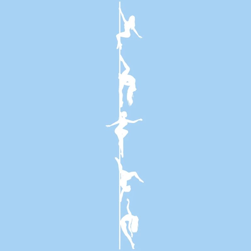 Pole dance Silhoutten white