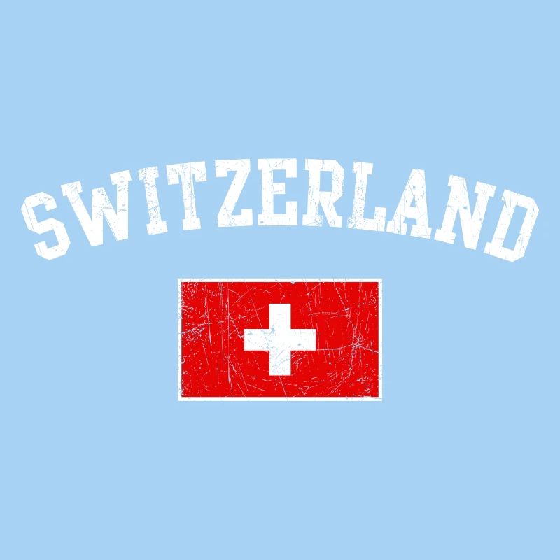 Schweizer Flaggenbogentypografie