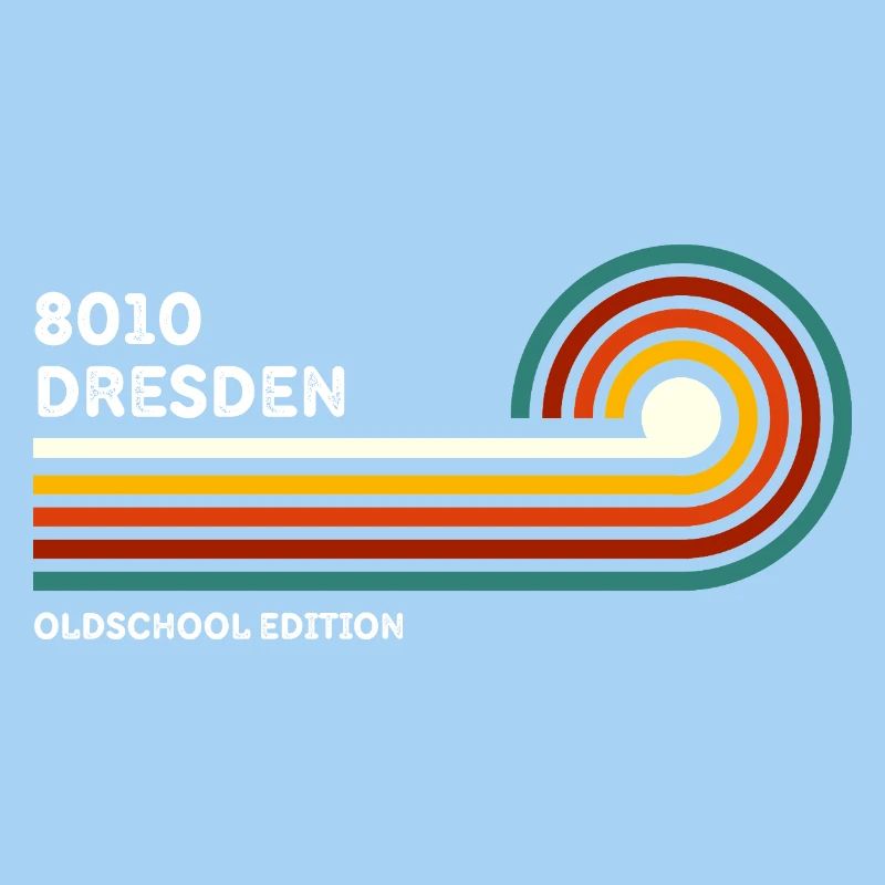 Dresden Retro Shirt 8010 Zip Code Vintage