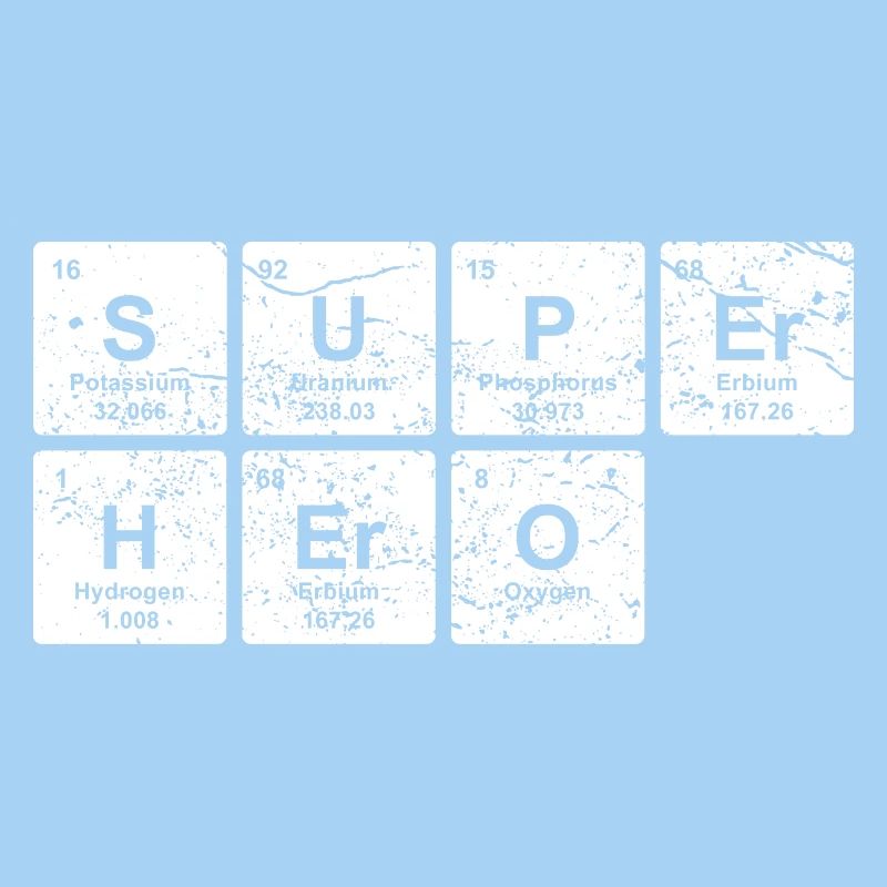 Cadeau d'éléments de table périodique Superhero Nerd