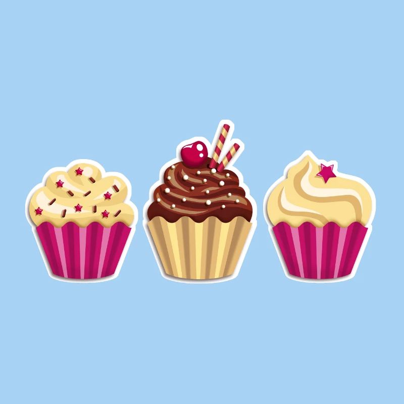 Cupcake - Muffin - Donut - Ice cream - chocolate -