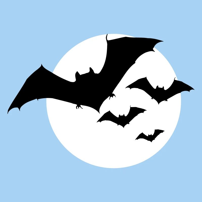 Bat Swarm Moon Halloween 2c