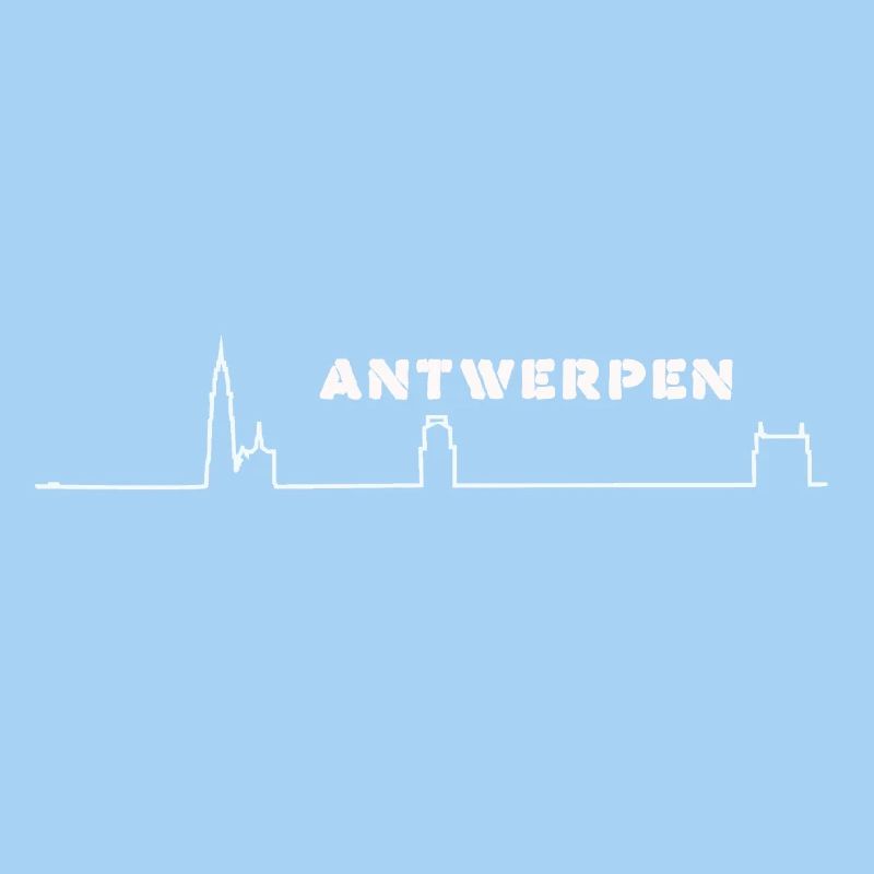 Skyline minimaliste d'Anvers