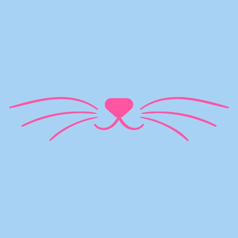 Masque rose mignon de visage de chat