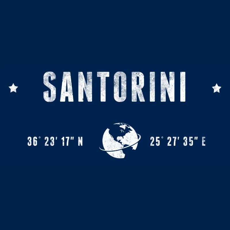 Santorini Stylized Geographical Coordinates