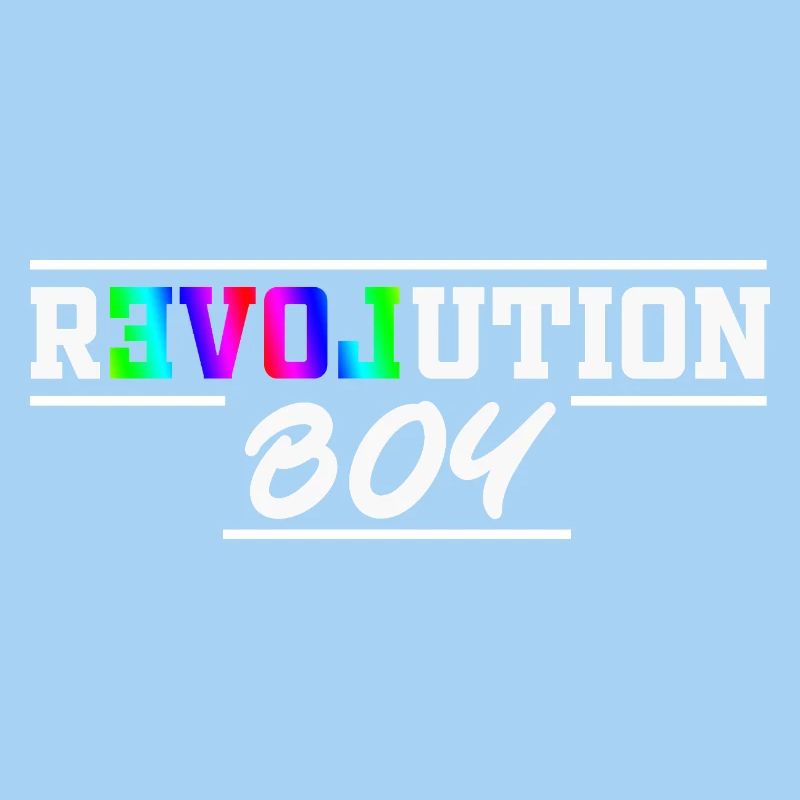 Graphique texte de la fierté arc-en-ciel de Revolution Boy