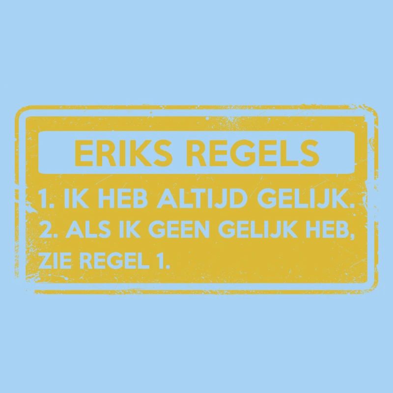 règles Eriks. Cadeau original.