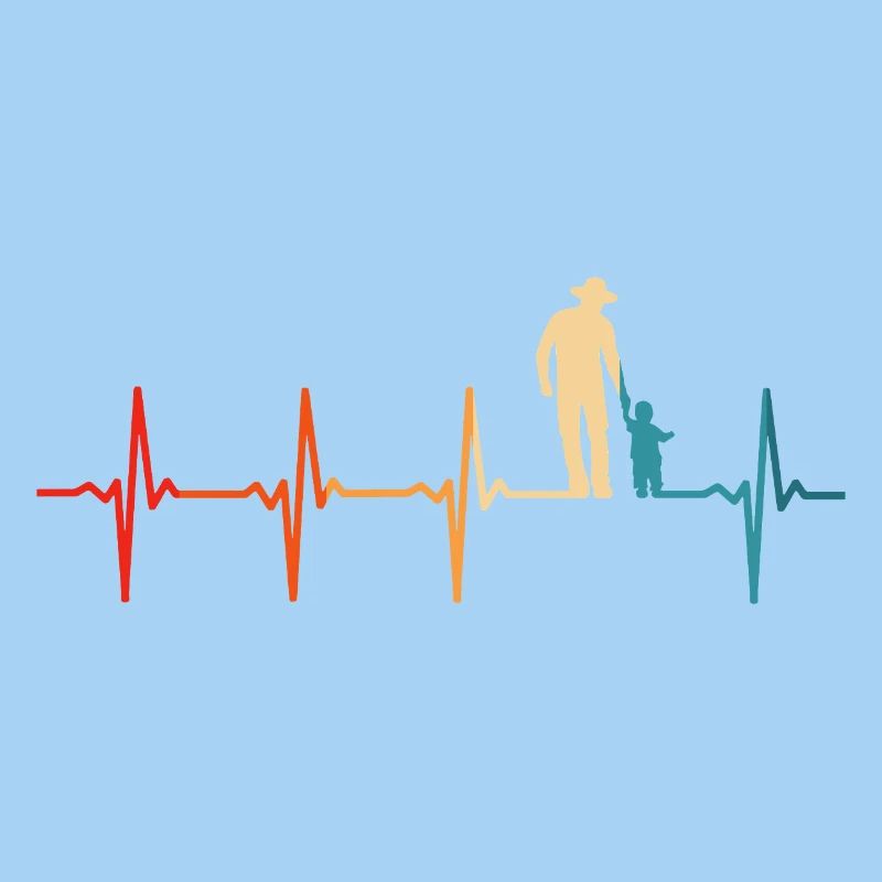 Father with son retro dad and son