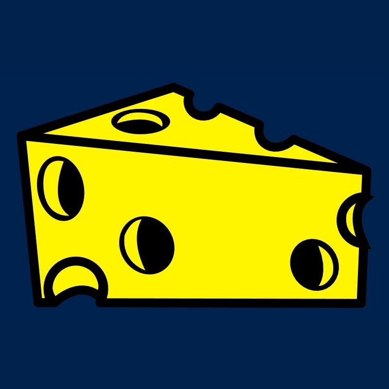 Schweizer Käse mit Löchern, in Scheiben