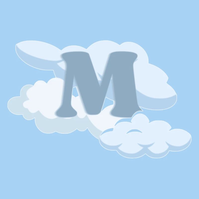 Blauer Buchstabe M