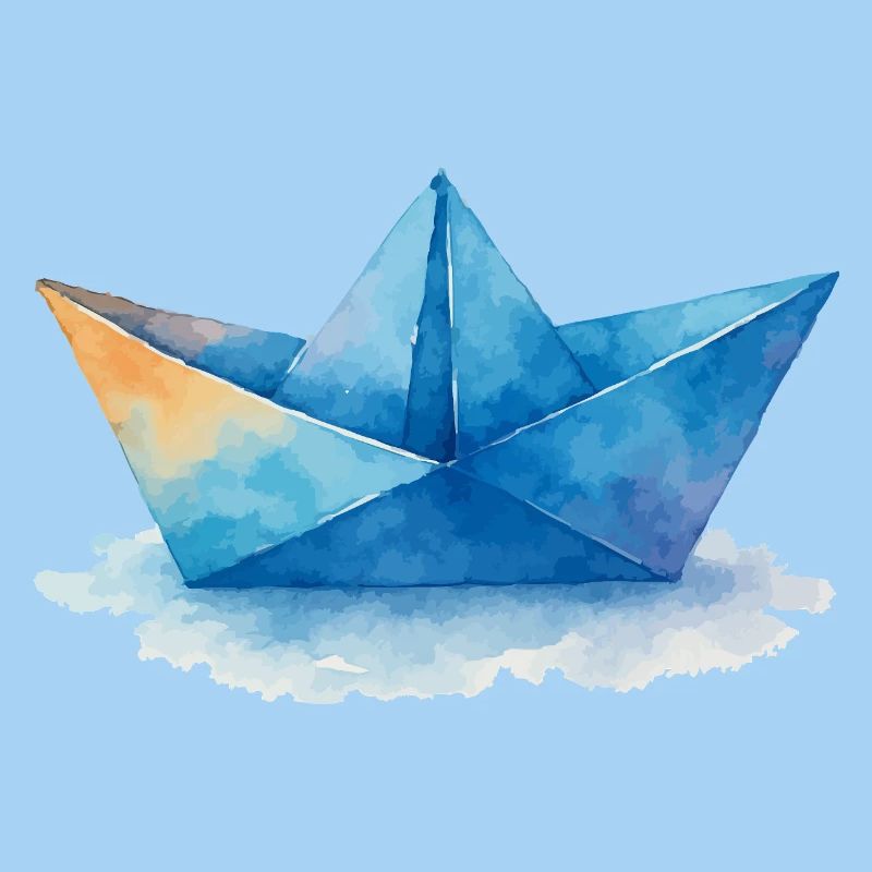papierboot aquarell
