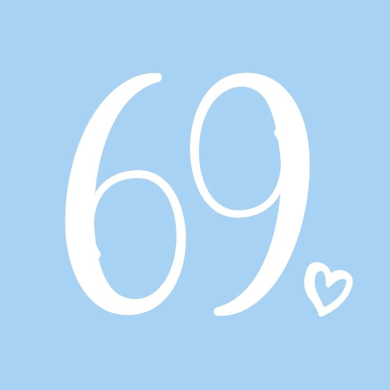 Cute Number 69, 69 Years Old, 69th Birthday Gift