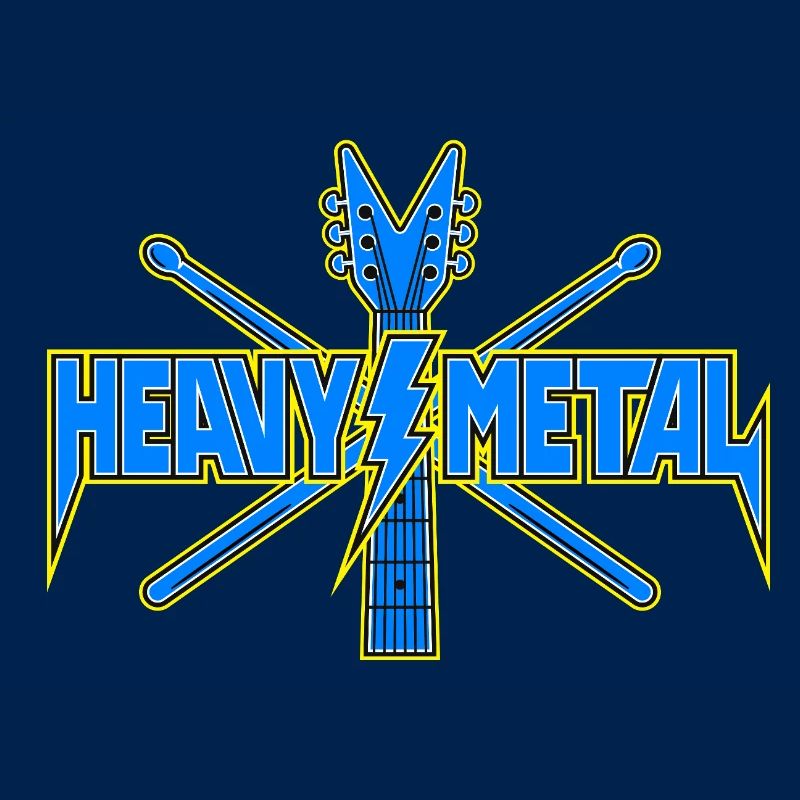 Heavy Metal Guitar Emblem