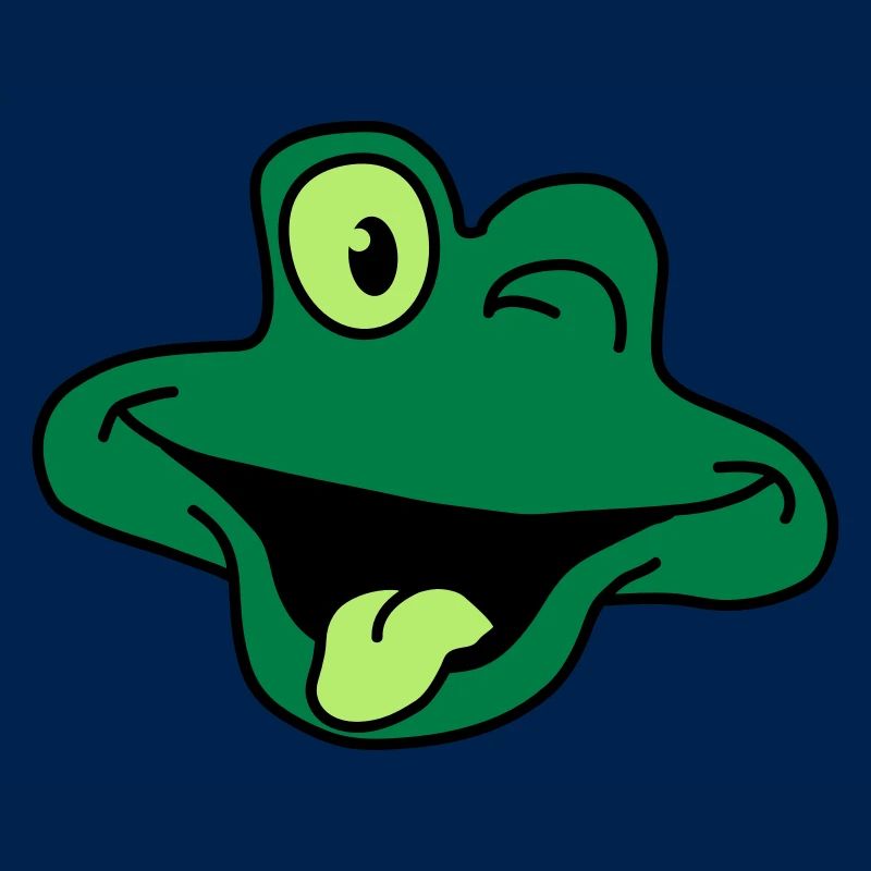 Cheeky Comic Frog Face