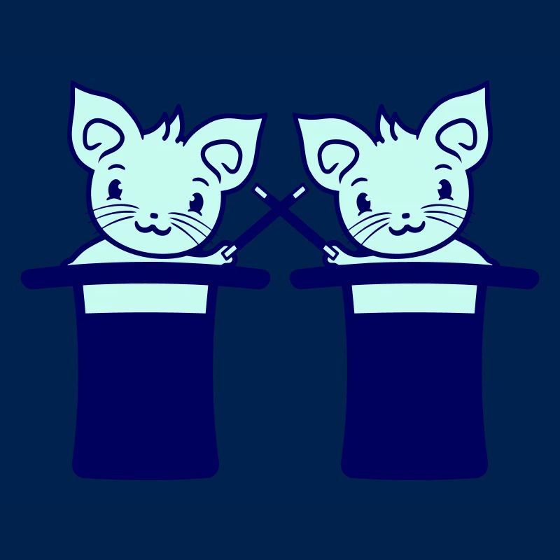 2 Magical Enchanted Top Hat Wizard Cats