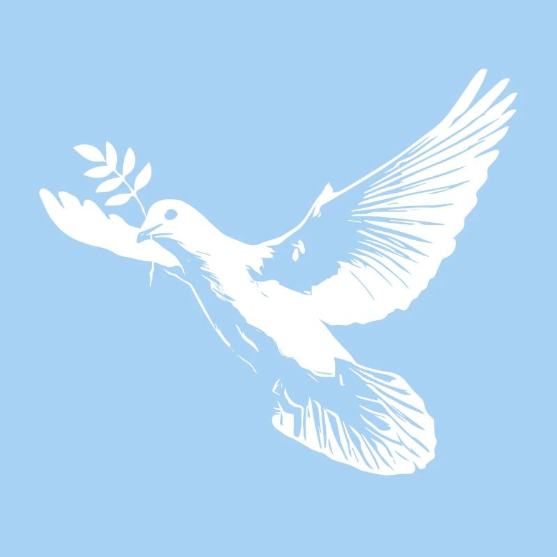 Weiße Friedenstaube