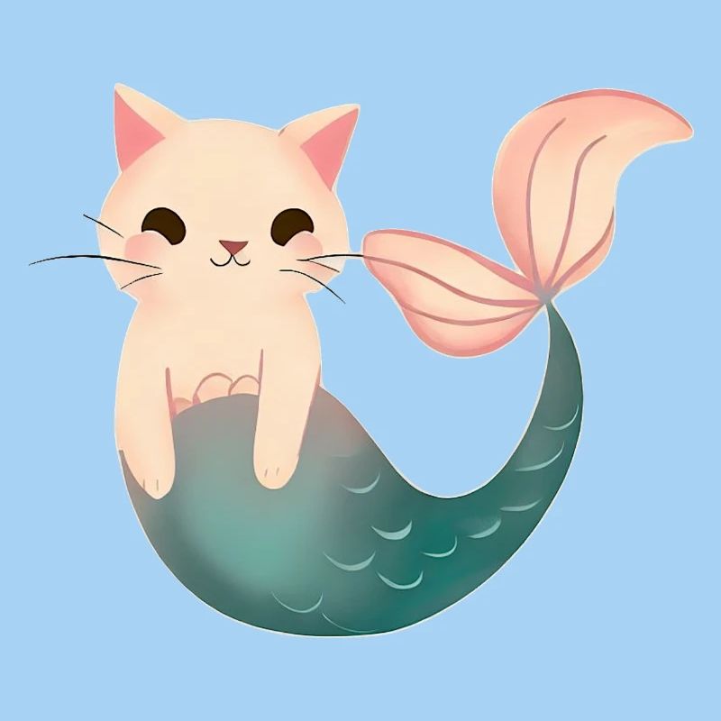 Chat sirène mignon