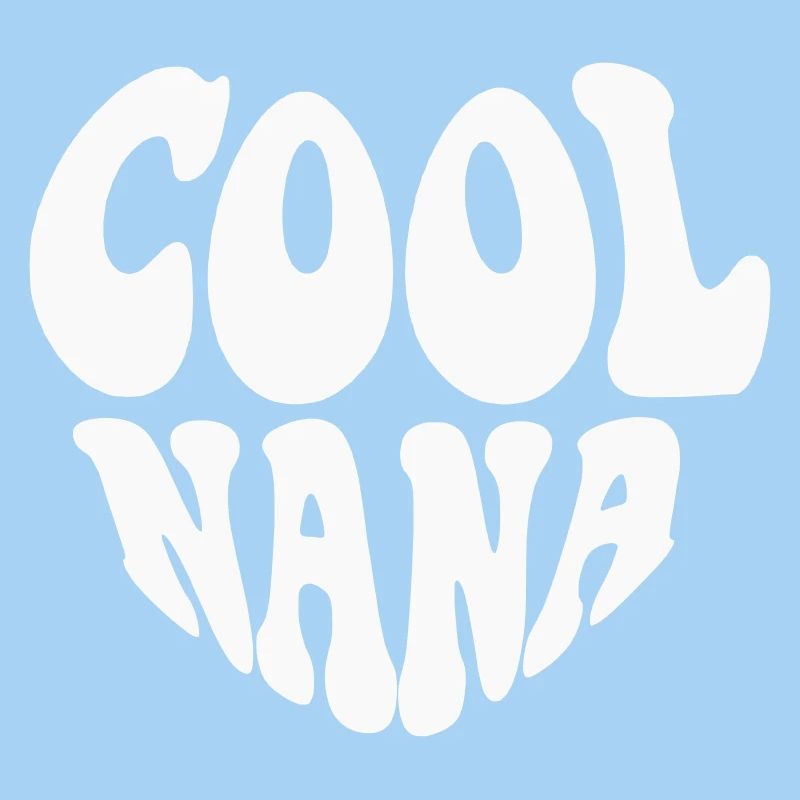 Cool Nana Heart Logo - Customizable color